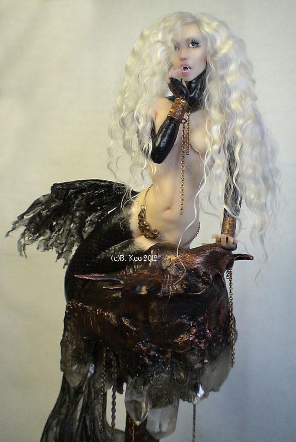   Mermaid Vampire Gothic Fairy Art Doll Sculpture Barbara Kee OAD